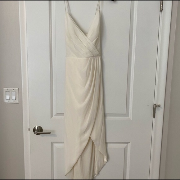 David’s Bridal Chiffon Tulip Midi Dress 10 - Picture 4 of 6